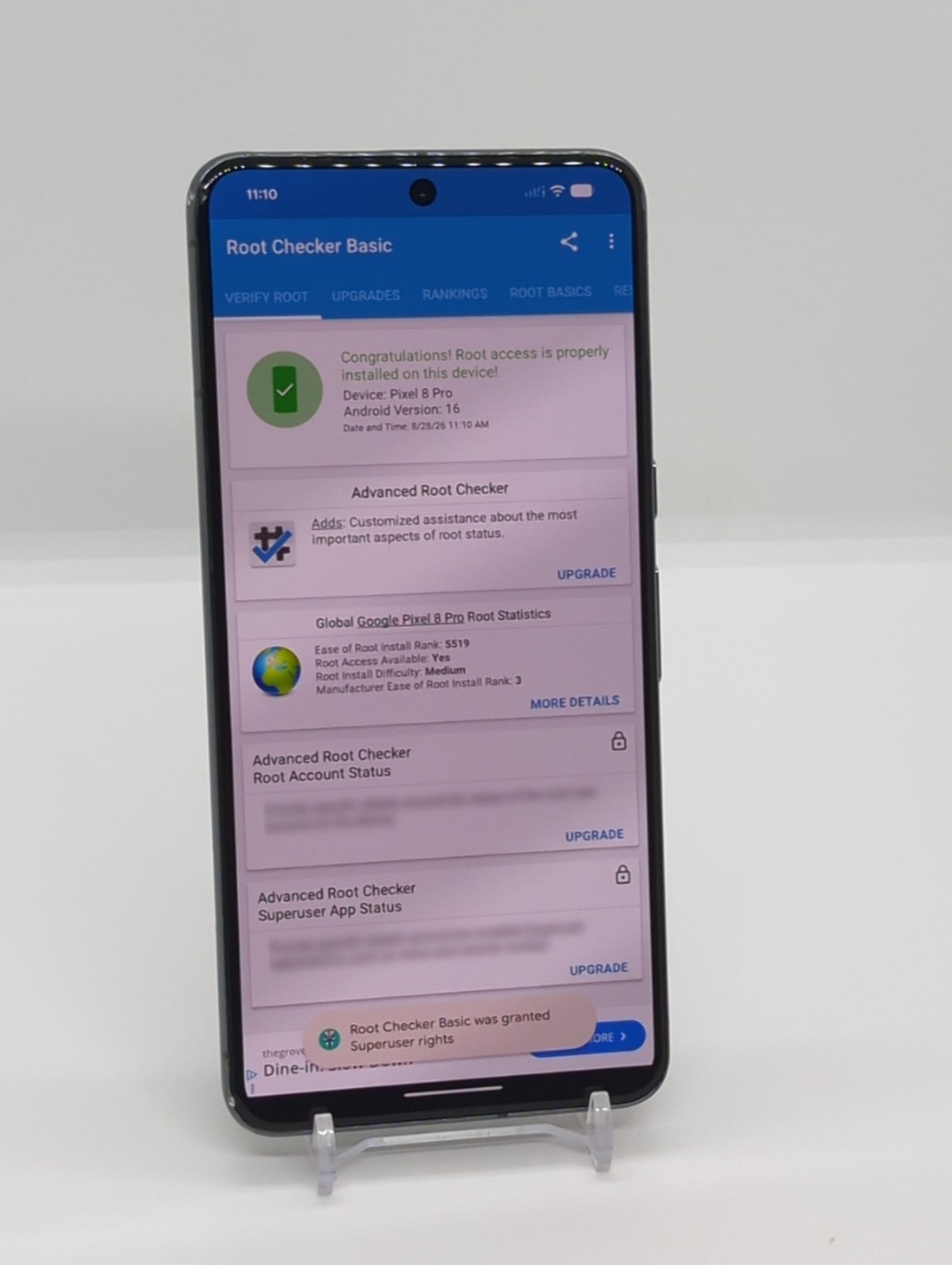 Google Pixel 8 Pro 128GB Magisk Rooted LSPosed Android Smartphone 12GB RAM READ