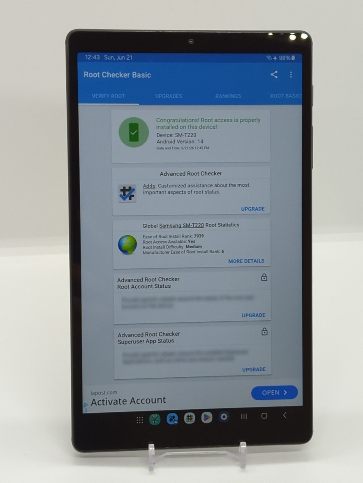 Samsung Galaxy Tab A7 Lite 32GB Rooted LSPosed Wi-Fi Tablet