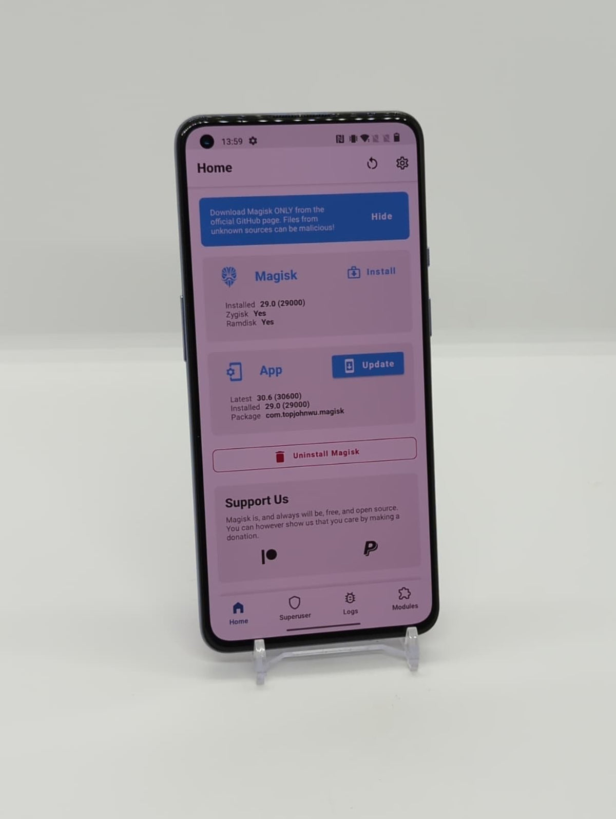 OnePlus 9 128GB Rooted LSPosed 8GB RAM Android 12 FOR PARTS WORKS Wi-Fi Only