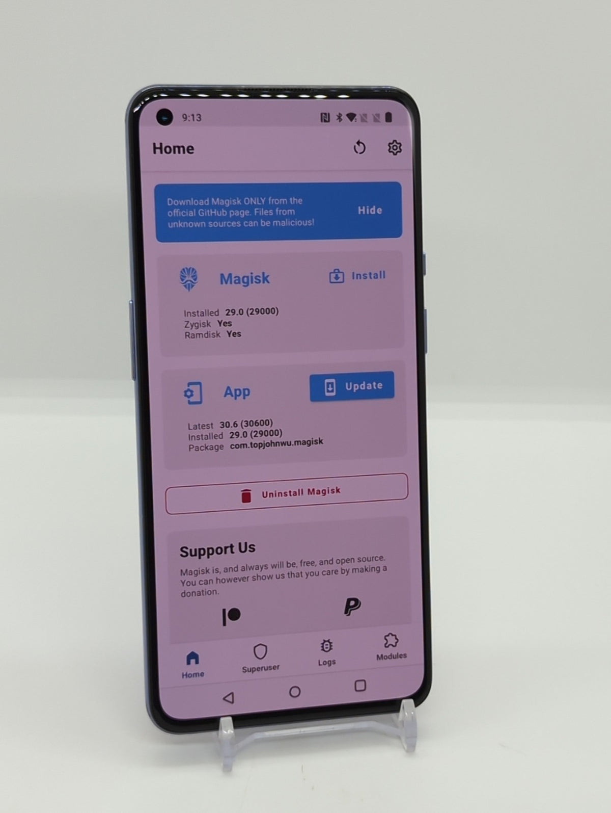 OnePlus 9 5G 128GB Magisk Rooted LSPosed Framework 8GB RAM Android 12 LE2117