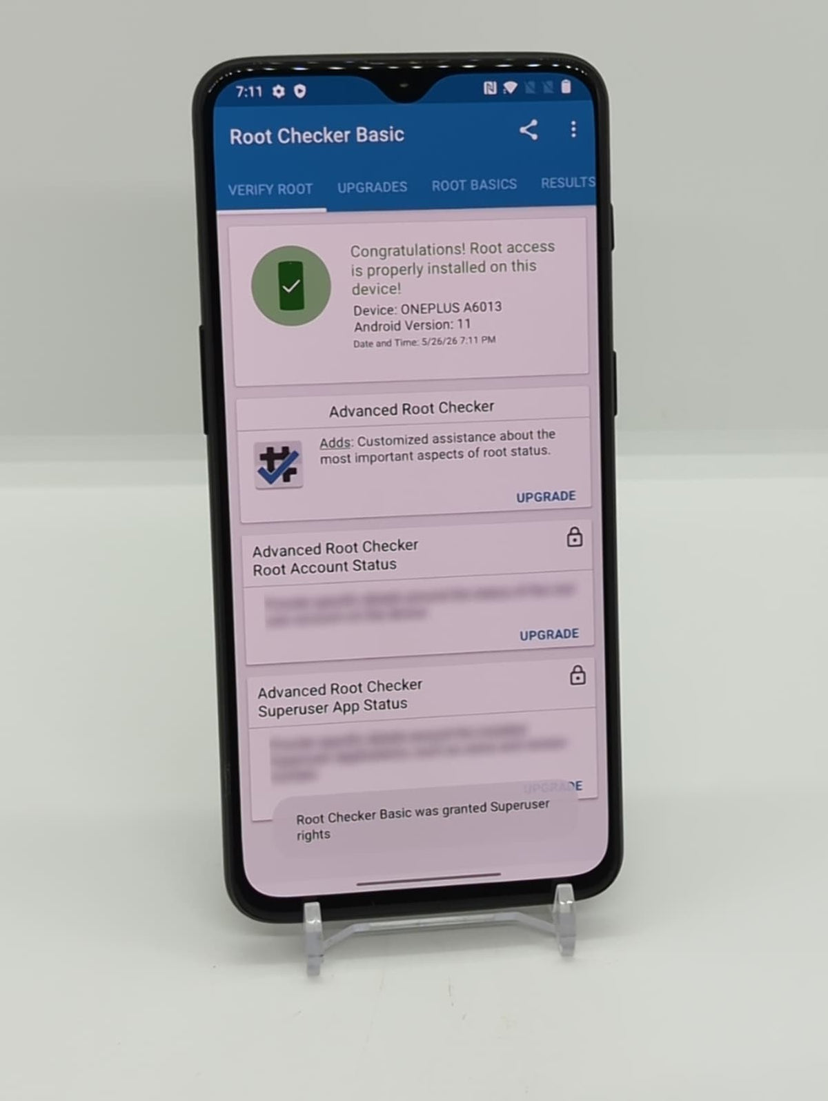 Rooted OnePlus 6T 128GB Unlocked Magisk Rooted Smartphone A6013 6GB RAM Dual Sim