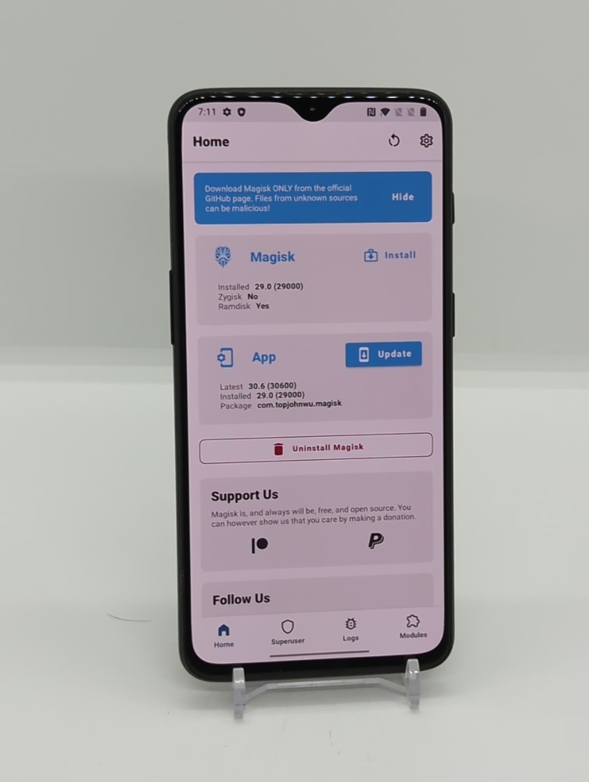 Rooted OnePlus 6T 128GB Unlocked Magisk Rooted Smartphone A6013 6GB RAM Dual Sim