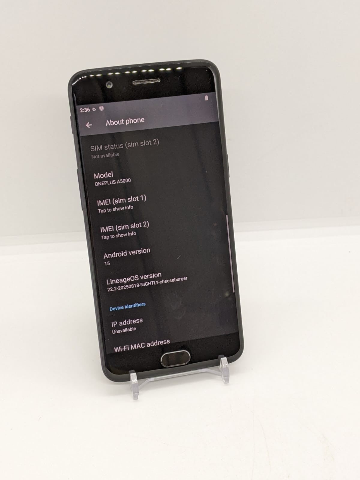 Degoogled OnePlus 5 64GB 6GB RAM Rooted Lineage OS Kali Nethunter Device A5000