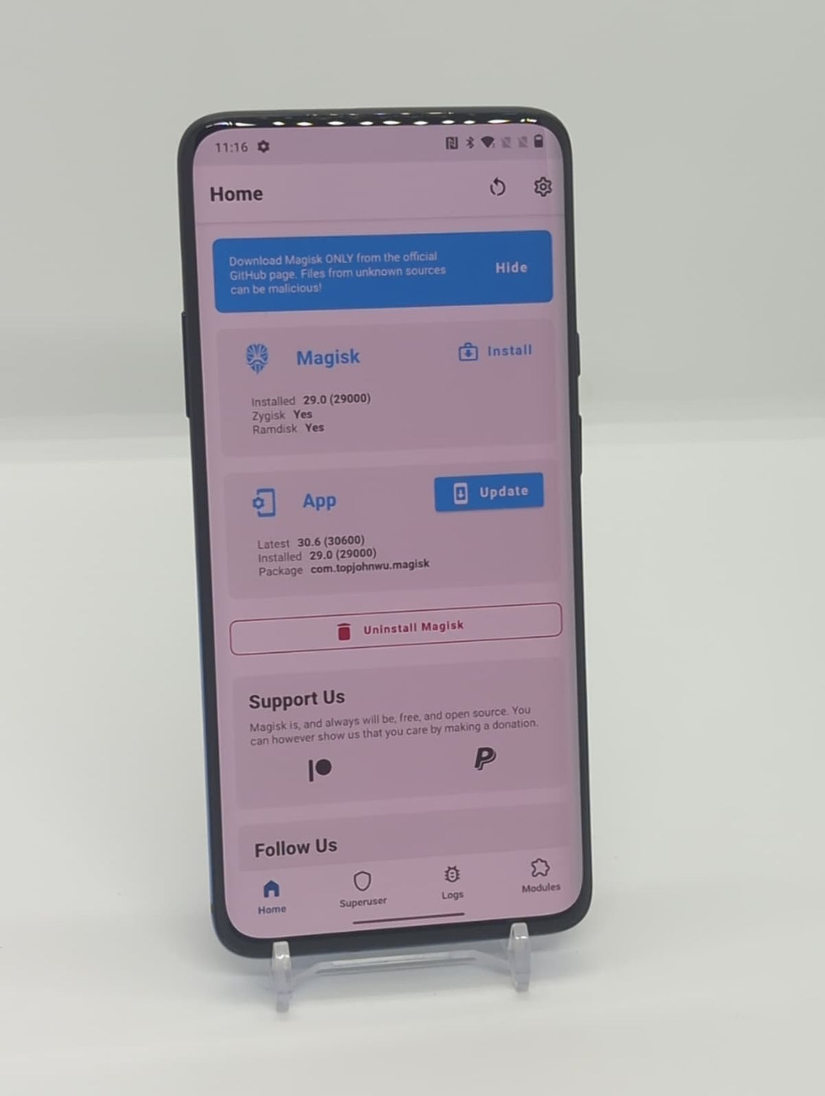 OnePlus 7 Pro 256GB Magisk Rooted Unlocked Android Smartphone 8GB RAM Dual Sim.