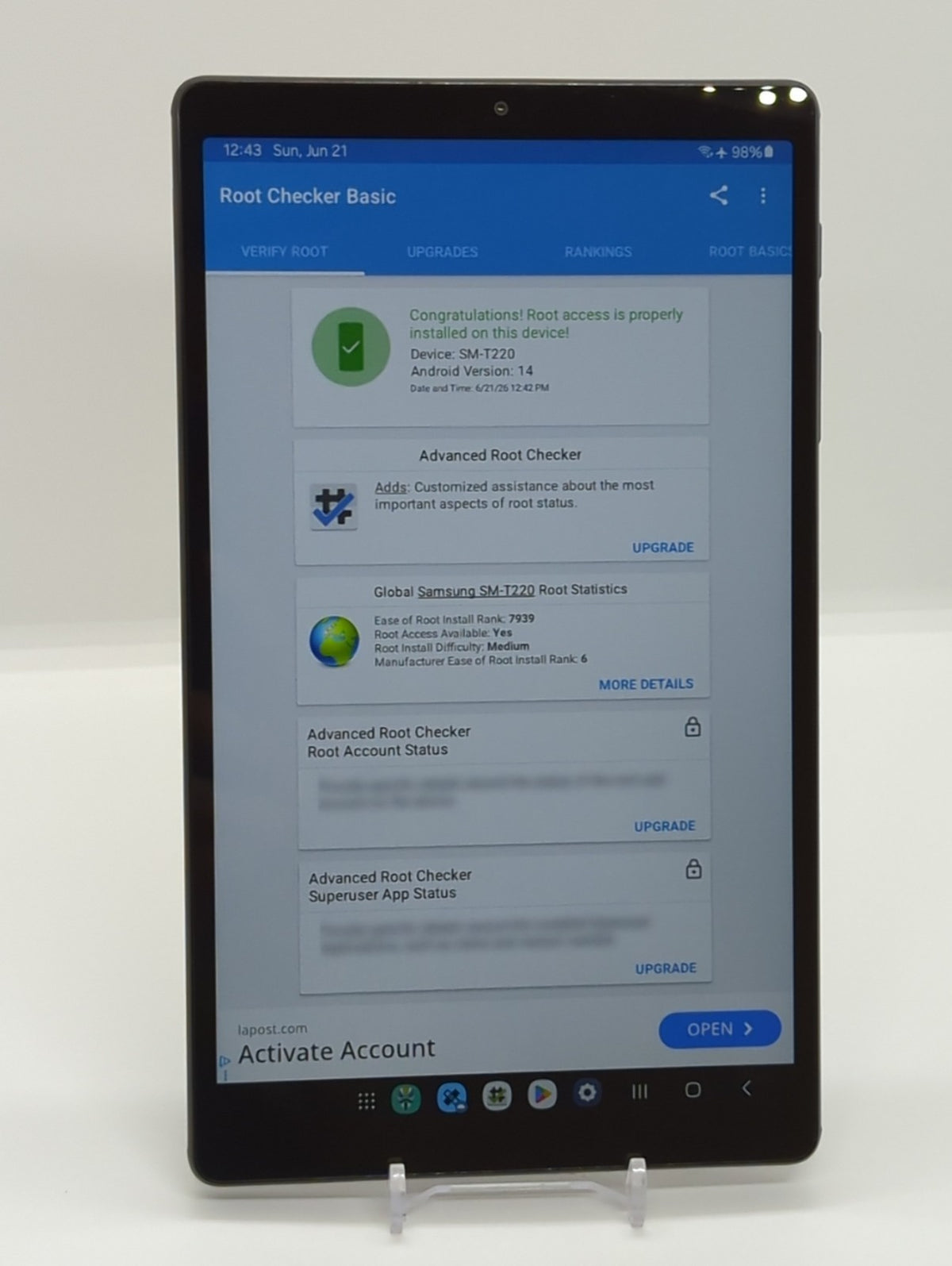 Samsung Galaxy Tab A7 Lite 32GB Rooted LSPosed Wi-Fi Tablet