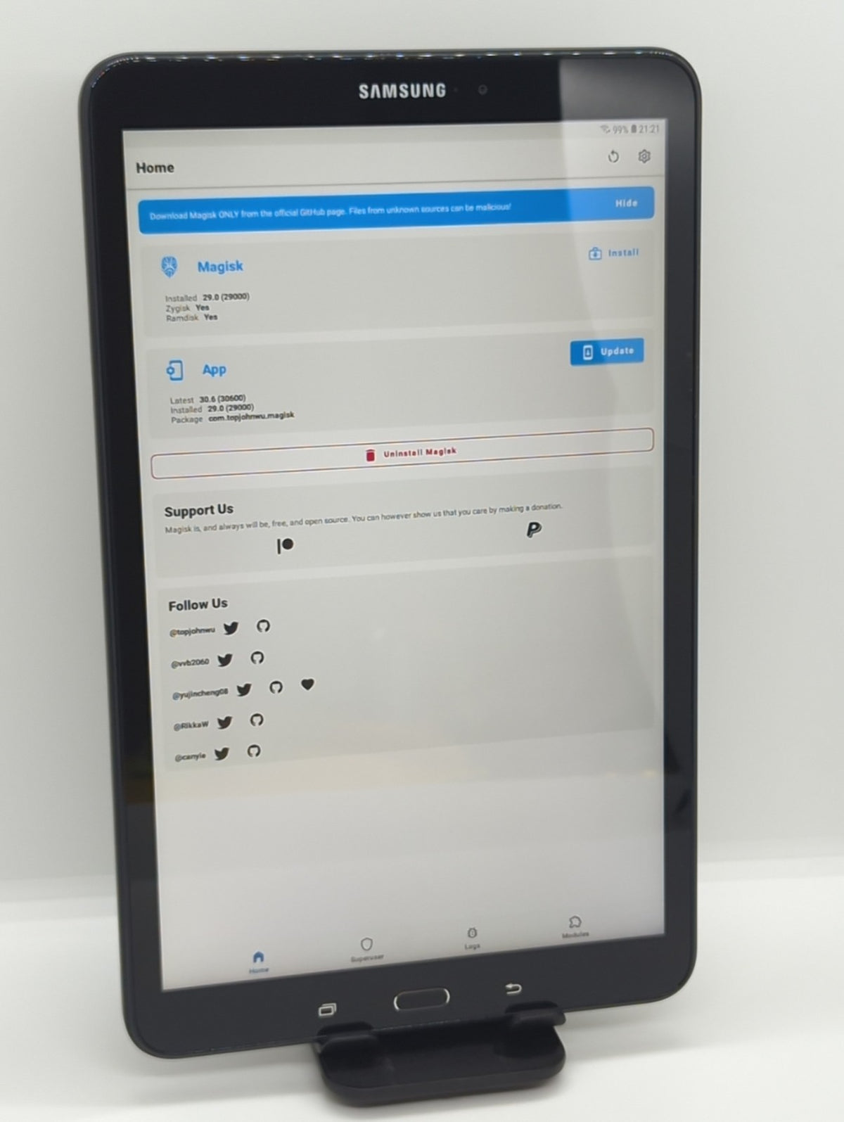 Samsung Tab A 10" 16GB Magisk Rooted Android 8.1.0 (Wi-Fi) Tablet SM-T580
