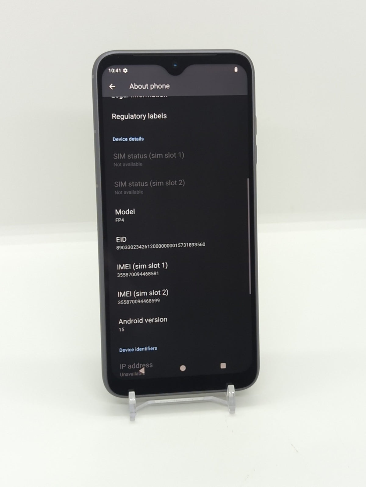 Fairphone 4 5G 128GB Android 15 Smartphone 6GB RAM Factory Unlocked Gray