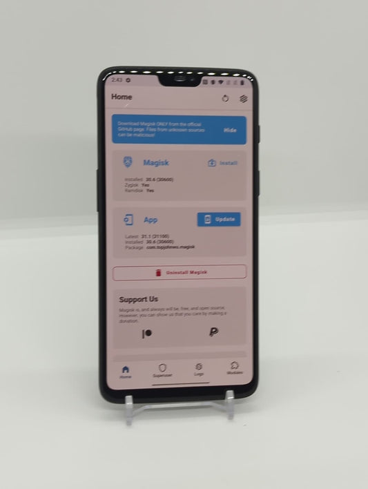 OnePlus 6 128GB Magisk Rooted Android 11 Smartphone A6003 8GB RAM Dual Sim