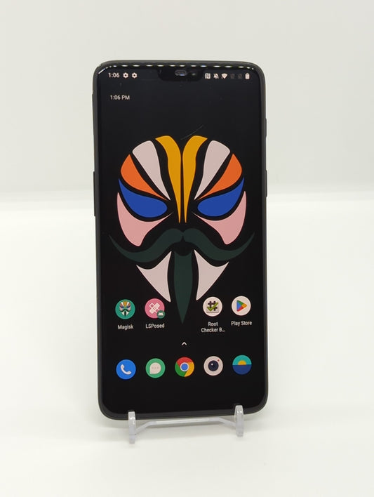 OnePlus 6 128GB Magisk Rooted Android 11 Smartphone A6003 8GB RAM Dual Sim Black