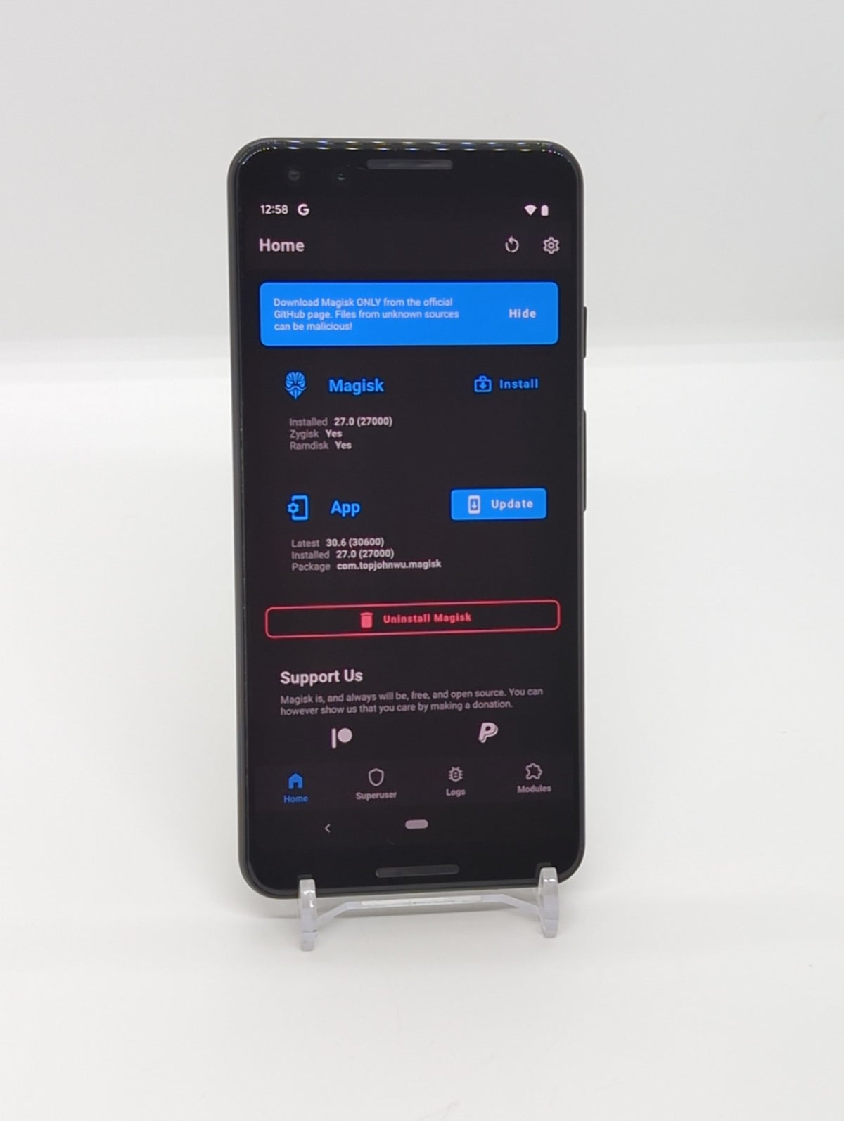 Google Pixel 3 64GB Unlocked Rooted LSPosed Framework Android 12 Smartphone
