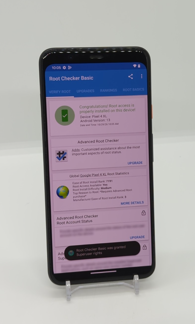 Google Pixel 4XL 128GB Rooted LSPosed Framework 6GB RAM Unlocked Smartphone Wh