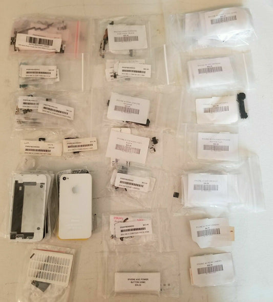 iPhone 4/4s Parts Lot (Flex Cables, Cameras, Back Covers, Vibrate Motor & More)